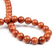 Goldstone perler. 12 mm. 1 streng